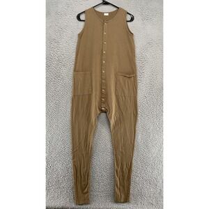 The Simple Folk Jumpsuit Womens 0 Brown Organic Cotton Free Range Playsuit